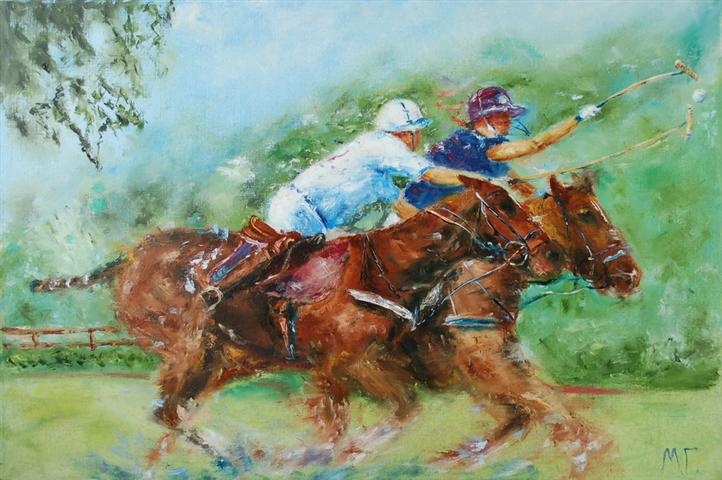 2000  sold. Polo VIII. 60х90 cm. oil on canvas Small